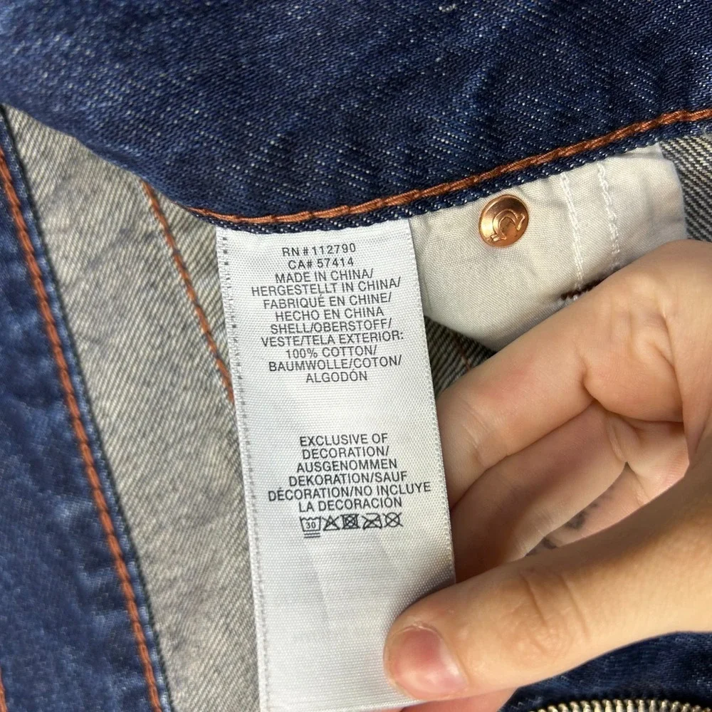 True Religion Ricky Relaxed Straight Jeans Mens 38 Blue Good Western Denim